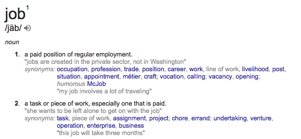 what is a job meaning