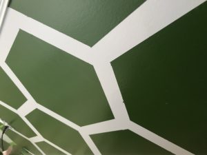 hexagon walls frog tape diy