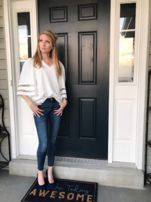 spring blouse bell sleeved