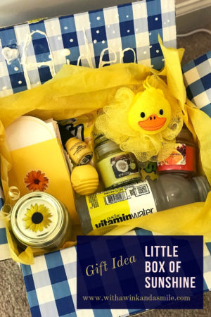 box of sunshine yellow mother's day birthday gift